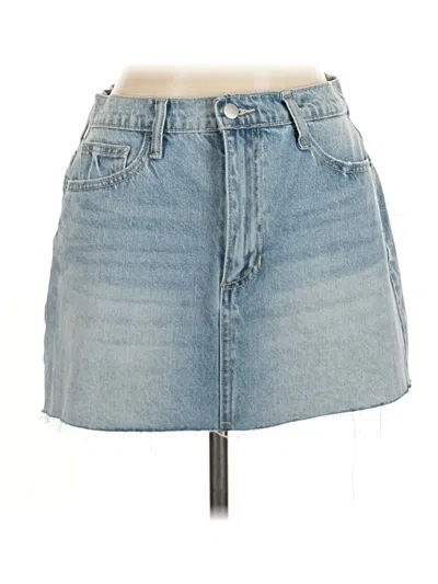 Pre-owned Altar'd State Denim Skirt In Blue