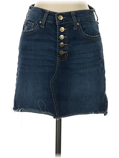 Pre-owned Altar'd State Denim Skirt In Blue