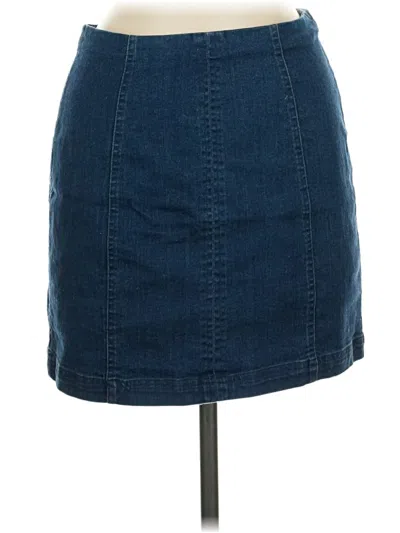 Pre-owned Altar'd State Denim Skirt In Blue