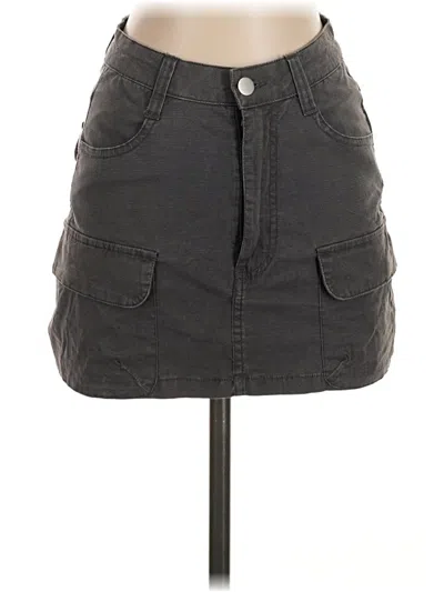 Pre-owned Altar'd State Denim Skirt In Gray