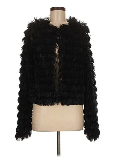Pre-owned Altar'd State Faux Fur Jacket In Black