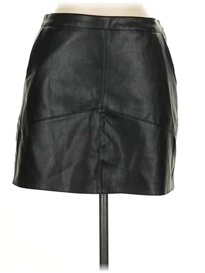 Pre-owned Altar'd State Faux Leather Skirt In Black