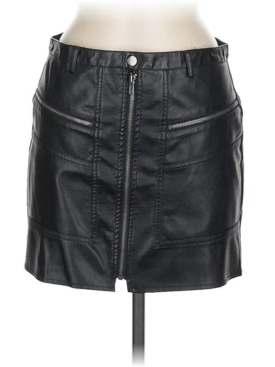 Pre-owned Altar'd State Faux Leather Skirt In Black