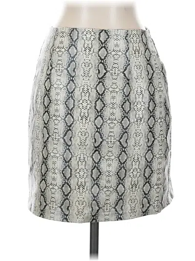 Pre-owned Altar'd State Faux Leather Skirt In Gray