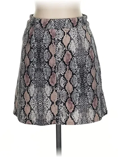 Pre-owned Altar'd State Faux Leather Skirt In Tan