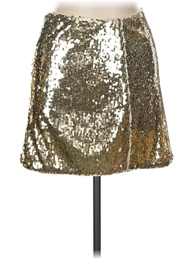 Pre-owned Altar'd State Formal Skirt In Gold