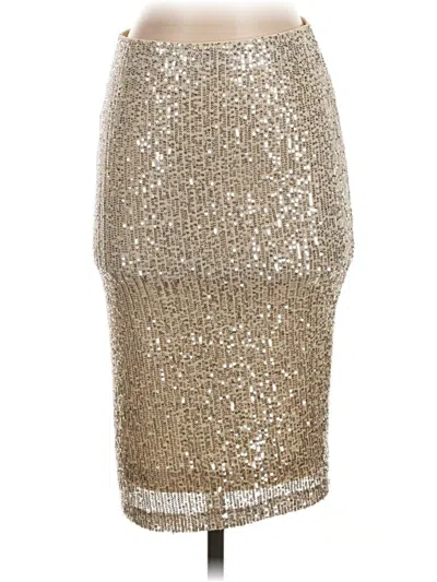 Pre-owned Altar'd State Formal Skirt In Gold