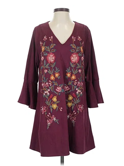 Pre-owned Altar'd State Kimono In Burgundy