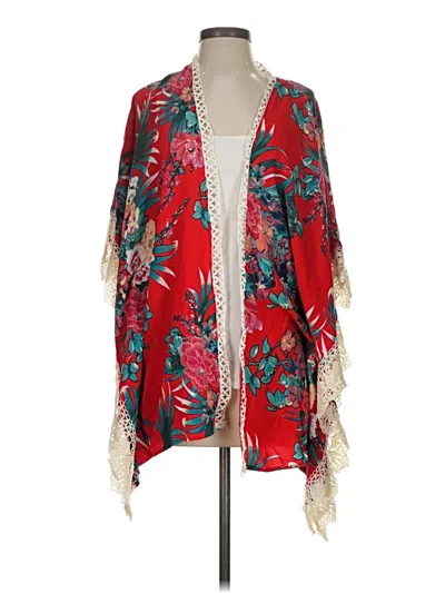 Pre-owned Altar'd State Kimono In Red
