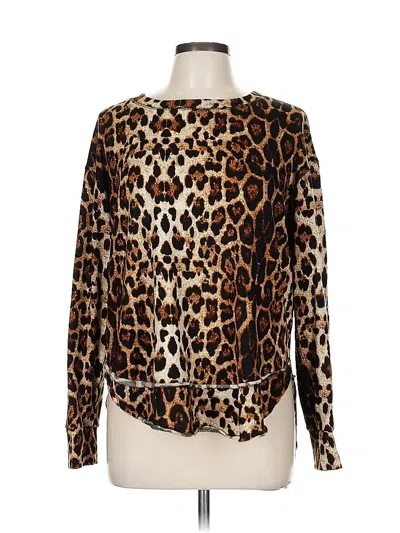 Pre-owned Altar'd State Long Sleeve Blouse In Brown