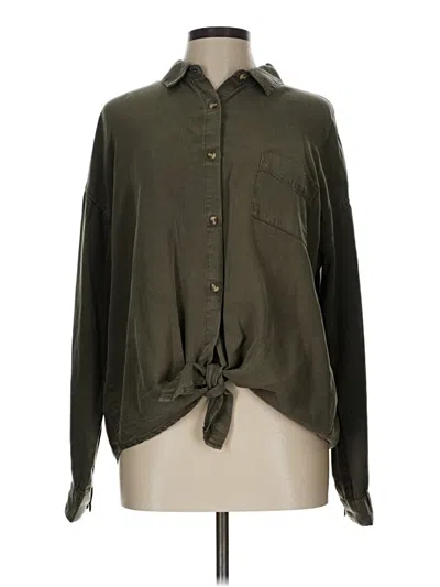 Pre-owned Altar'd State Long Sleeve Blouse In Green