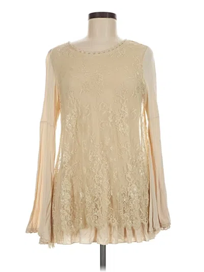Pre-owned Altar'd State Long Sleeve Blouse In Ivory