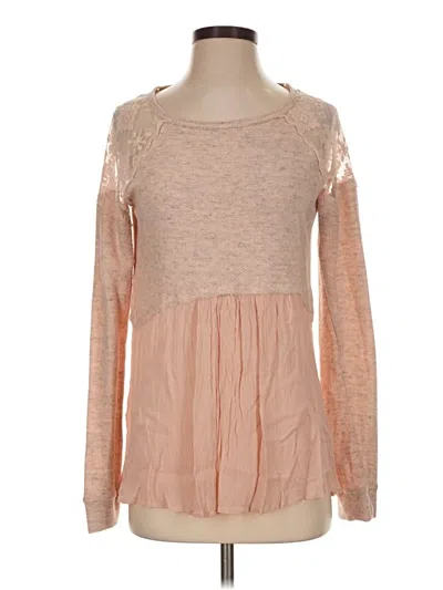 Pre-owned Altar'd State Long Sleeve Blouse In Pink
