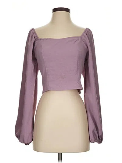 Pre-owned Altar'd State Long Sleeve Blouse In Purple