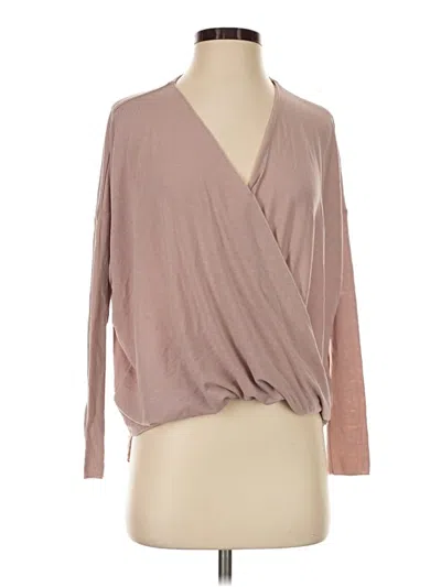 Pre-owned Altar'd State Long Sleeve Blouse In Tan
