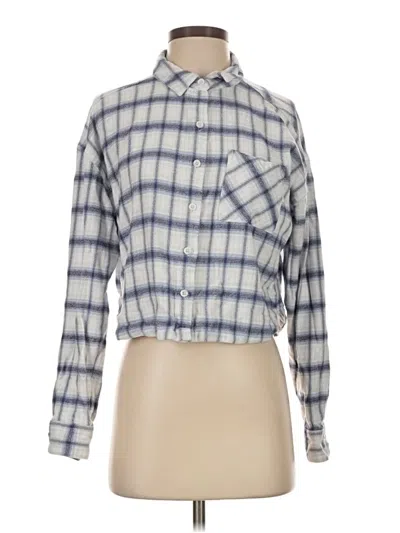 Pre-owned Altar'd State Long Sleeve Button Down Shirt In Blue