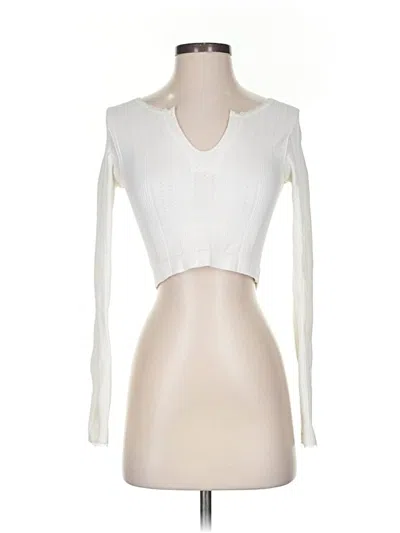 Pre-owned Altar'd State Long Sleeve T-shirt In White