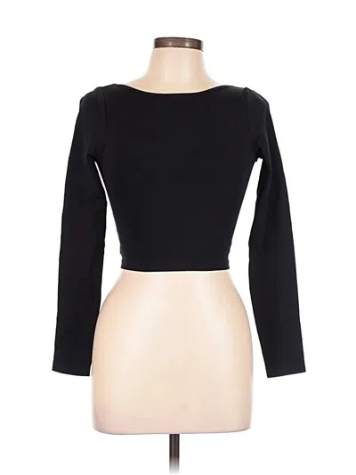 Pre-owned Altar'd State Long Sleeve Top Black Boatneck Tops