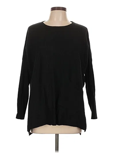 Pre-owned Altar'd State Long Sleeve Top Black Crew Neck Tops