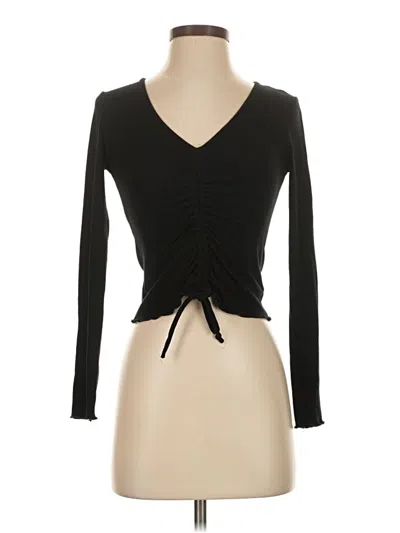 Pre-owned Altar'd State Long Sleeve Top Black Sweetheart Neckline Tops