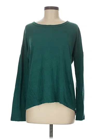 Pre-owned Altar'd State Long Sleeve Top Green Boatneck Tops