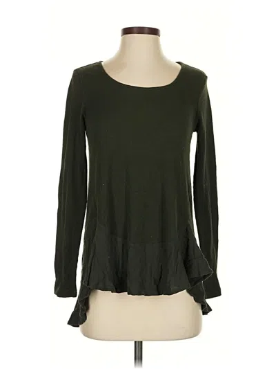 Pre-owned Altar'd State Long Sleeve Top Green Scoop Neck Tops