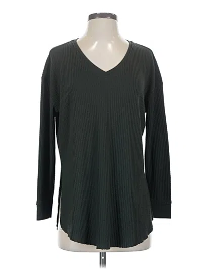 Pre-owned Altar'd State Long Sleeve Top Green V Neck Tops
