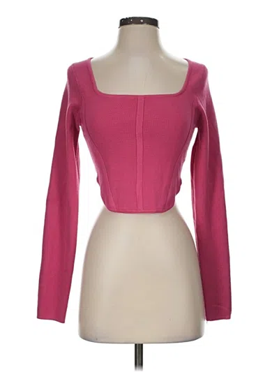 Pre-owned Altar'd State Long Sleeve Top Pink Square Neckline Tops