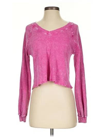 Pre-owned Altar'd State Long Sleeve T-shirt In Pink