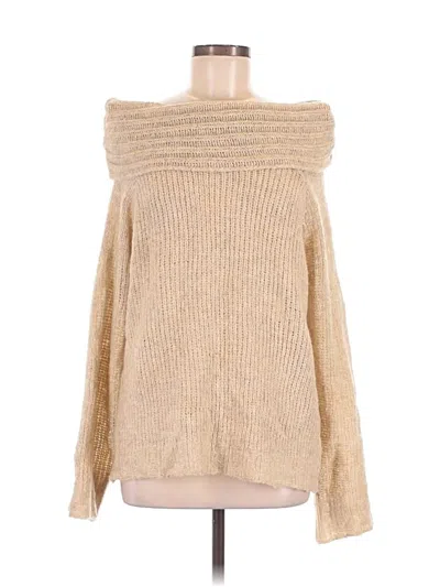 Pre-owned Altar'd State Long Sleeve Turtleneck In Tan