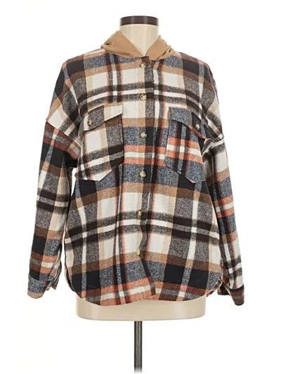 Pre-owned Altar'd State Poncho In Brown