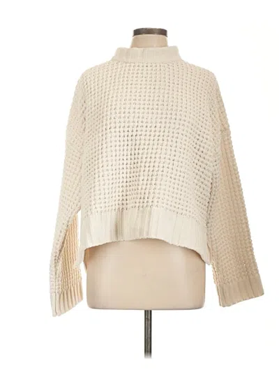 Pre-owned Altar'd State Poncho In Ivory