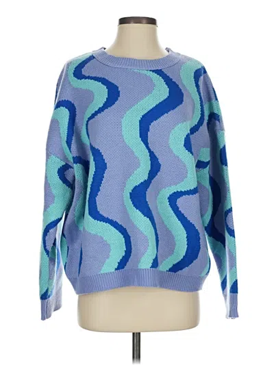 Pre-owned Altar'd State Pullover Sweater In Blue