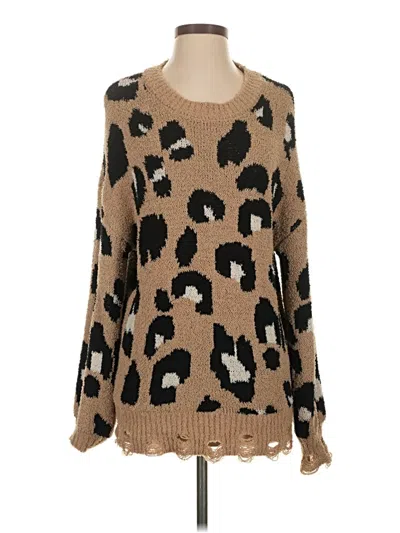 Pre-owned Altar'd State Pullover Sweater In Brown