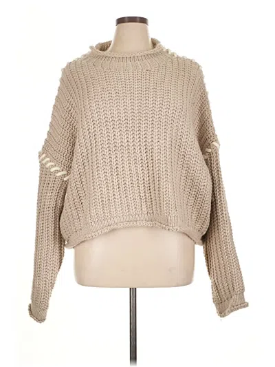 Pre-owned Altar'd State Pullover Sweater In Brown