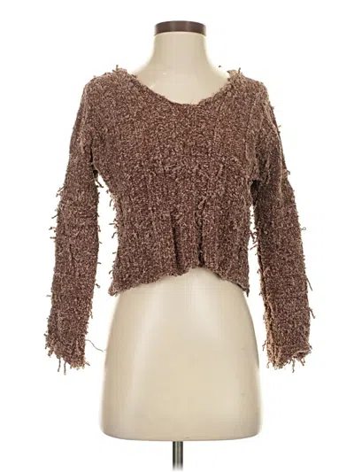 Pre-owned Altar'd State Pullover Sweater In Brown