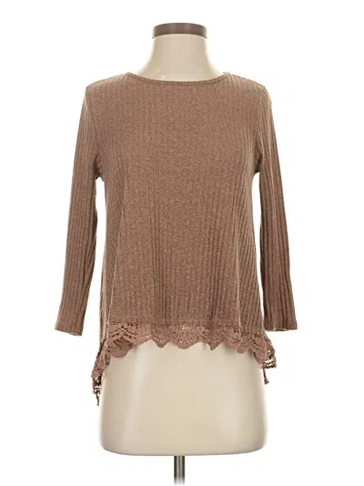 Pre-owned Altar'd State Pullover Sweater In Brown
