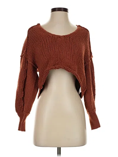 Pre-owned Altar'd State Pullover Sweater In Brown