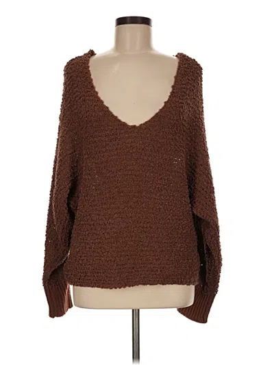 Pre-owned Altar'd State Pullover Sweater In Brown