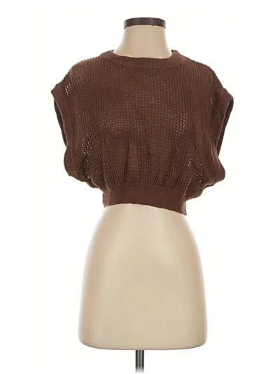 Pre-owned Altar'd State Pullover Sweater In Brown