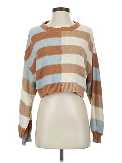 Pre-owned Altar'd State Pullover Sweater In Brown