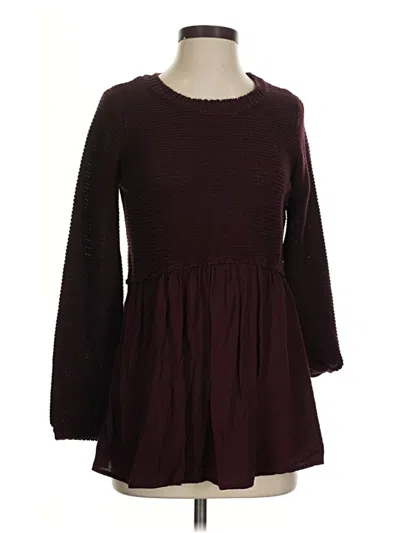 Pre-owned Altar'd State Pullover Sweater In Burgundy