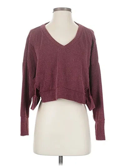 Pre-owned Altar'd State Pullover Sweater In Burgundy