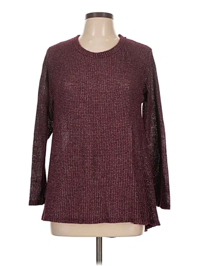 Pre-owned Altar'd State Pullover Sweater In Burgundy
