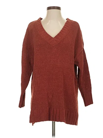 Pre-owned Altar'd State Pullover Sweater In Burgundy