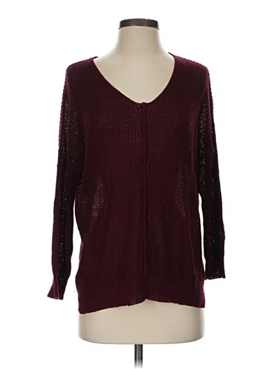 Pre-owned Altar'd State Pullover Sweater In Burgundy