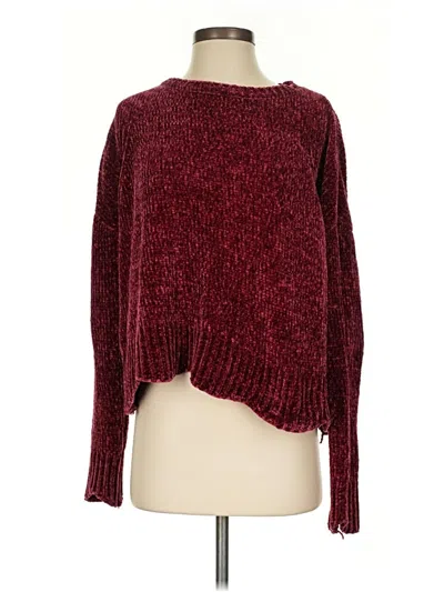 Pre-owned Altar'd State Pullover Sweater In Burgundy