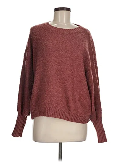 Pre-owned Altar'd State Pullover Sweater In Burgundy