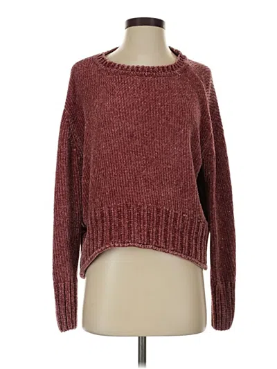 Pre-owned Altar'd State Pullover Sweater In Burgundy