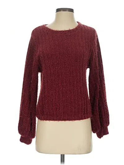 Pre-owned Altar'd State Pullover Sweater In Burgundy